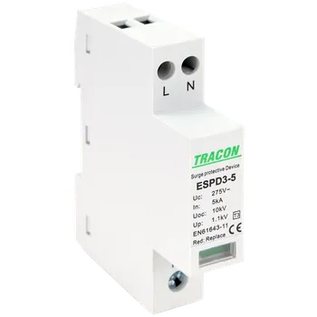 Přepěťová ochrana Tracon ESPD3-5-2P Svodič přepětí AC, typ T3odnímatelný modul (Tracon ESPD3-5-2P)