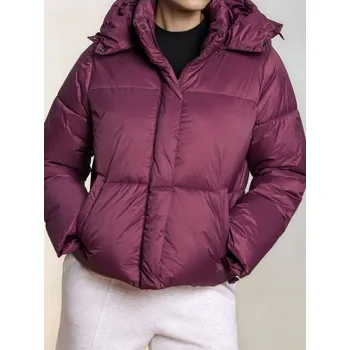 Dámský kabát Sinsay - Prošívaná puffer bunda - burgundy - 616FH-47X - 616FH-47X-XXL