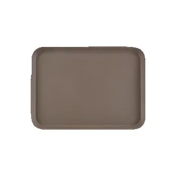 Podnos servírovací protiskluzový 45 × 65 cm, hnědý