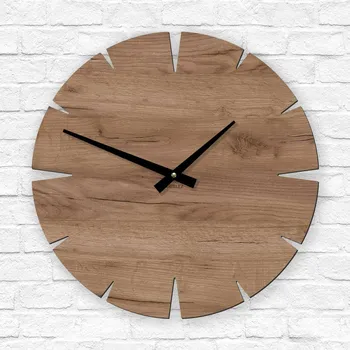 Hodiny Moderní nástěnné hodiny, Dub tabákový | DUBLEZ