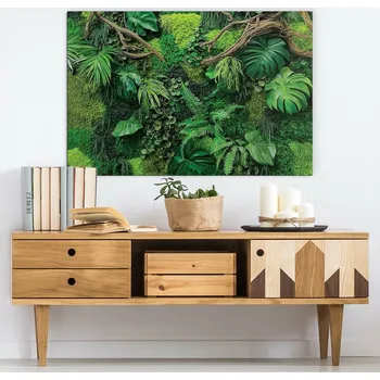 Obraz Dřevěný obraz - Mechová monstera | DUBLEZ