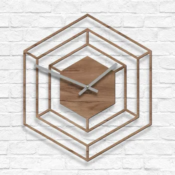 Hodiny Levné nástěnné hodiny - Factory, Dub tabákový | DUBLEZ