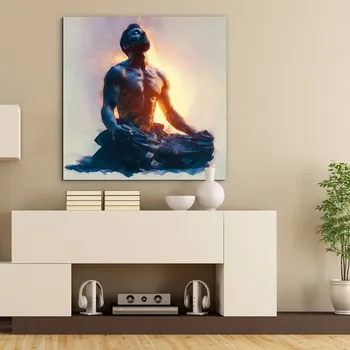 Obraz Dřevěný obraz - Jogín muž | DUBLEZ