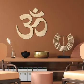 Obraz Dřevěný symbol Ohm na zeď | DUBLEZ