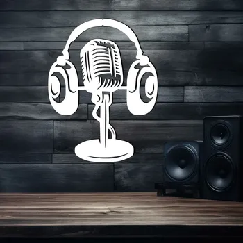 Obraz Dřevěný obraz - Mikrofon, Bílá | DUBLEZ