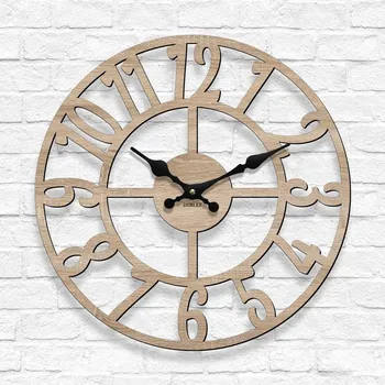 Hodiny Velké nástěnné hodiny - Vintage, Dub Sonoma | DUBLEZ