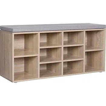 Botník Botník s sedátkem Songmics 104 x 48 x 30 cm, světlý buk