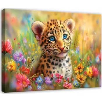 Obraz OBRAZ DO DĚTSKÉHO POKOJE PANTERA NA PLÁTNĚ STĚNU MODERNÍ 40x30