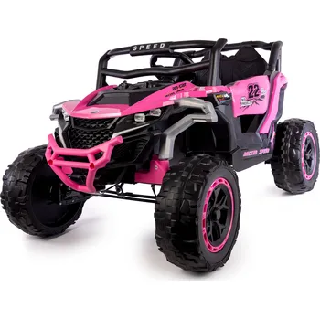 Dětské elektrovozidlo Mamido Elektrické autíčko Buggy Racing Speed 22 růžové | 4x4 | 12V10Ah | 180W | EVA | LED | 2,4Ghz | ECO kůže