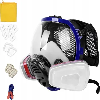 Lakýrnická Maska Celotvárová Ochranná Protiprachová Plynová Sada Filtry Vložky