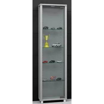 Knihovna Vcm Vitrína Edana Mini, stříbrná