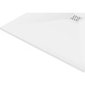 Sprchová vanička Mexen Stone+ kompozitní sprchová vanička čtvercová 90 x 90 cm, bílá, kryt bílý - 44109090-W Čtvercové sprchové vaničky