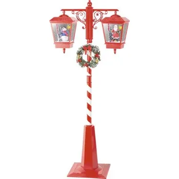 Vánoční světelná dekorace LED lucerna plastová 80 x 40 x 188 cm 66 LED, studené bílé světlo