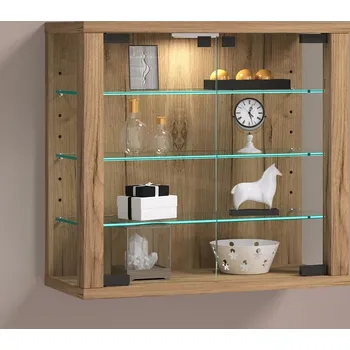 Komoda Vcm Nástěnná vitrína Vitrosa S, dub medový