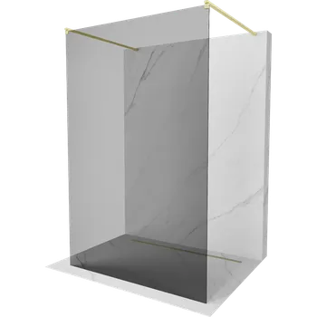 Mexen Kioto samostatně stojící sprchová stěna 120 x 200 cm, grafit 8 mm, zlatý kartáčovaný - 800-120-002-55-40 Sprchové stěny