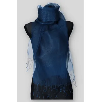 Šála Splečenská šála lurex F1196 barva: modrá tmavá