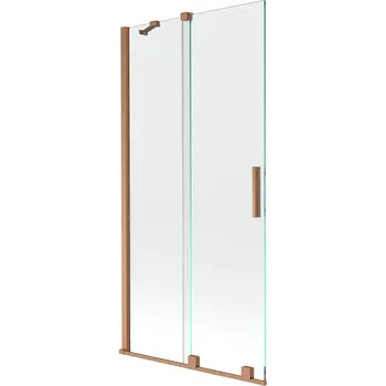 Vanová zástěna Mexen Velar sprchová zástěna 2-křídlová posuvná 90 x 150 cm, transparentní, kartáčovaná měď - 896-090-000-01-65 Vanové zástěny