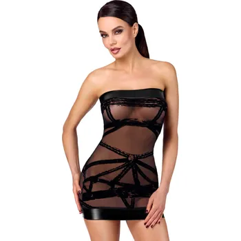 Dámské erotické šaty Noir Handmade F359 Bondesque Off-Shoulder Mini Dress Black Velikost XXL