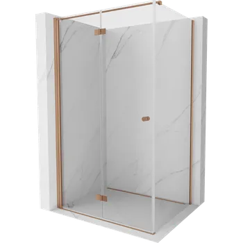 Mexen Mist-F skládací sprchový kout levý 70 x 120 cm, transparentní, kartáčovaná měď - 8A6T-070-120-65-00-L Sprchové kouty