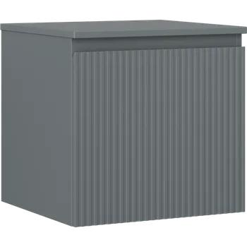 Koupelnový nábytek Mexen Rivel koupelnová skříňka pod umyvadlo 50 cm s deskou, 1 zásuvka, drážkovaná, grafit mat - 91A20-05047-1-BFC66 Koupelnové skříňky