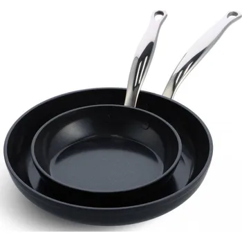 Sada nádobí GreenPan BARCELONA PRO 2 dílná sada pánví 20 + 28 cm, černá CC005335-001