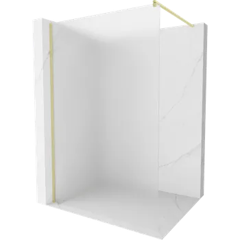 Mexen Kioto sprchová stěna Walk-in 120 x 200 cm, námraza 8 mm, zlatá kartáčovaná - 800-120-101-55-30 Sprchové stěny