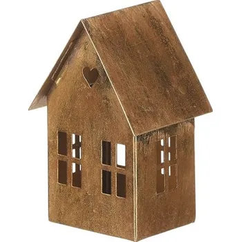 Svícen Svícen kovový domek 8x7x13 cm 1/3 největší