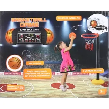 Basketbalový koš Koš basketbalový se stojanem trikolora 93cm set s míčem 10cm na košíkovou