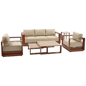 Zahradní sestava Hliníková sestava pro 5 osob MADRID NEW (mahagon)