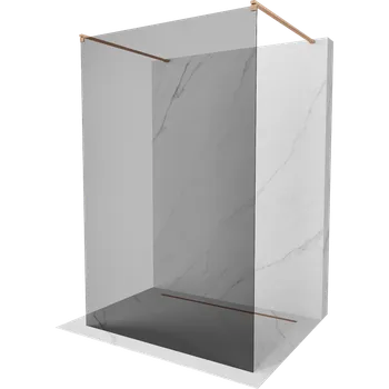 Mexen Kioto volně stojící sprchová stěna 120 x 200 cm, grafit 8 mm, kartáčovaná měď - 800-120-002-65-40 Sprchové stěny