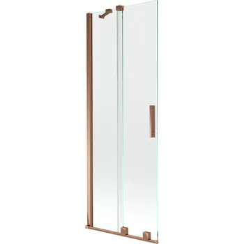 Vanová zástěna Mexen Velar vanová zástěna 2-křídlá posuvná 75 x 150 cm, transparentní, růžové zlato - 896-075-000-01-60 Vanové zástěny