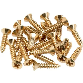 Fender Pickguard/Control Plate Mounting Screws, Gold + prodloužená záruka 3 roky