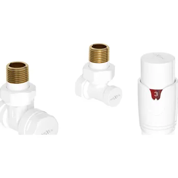 Radiátor Mexen G00 úhlová termostatická sada, bílá - W901-900-20 Připojovací sady