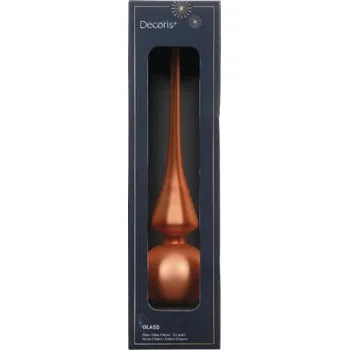 Vánoční dekorace Vánoční špička na stromek 26 cm oranžová