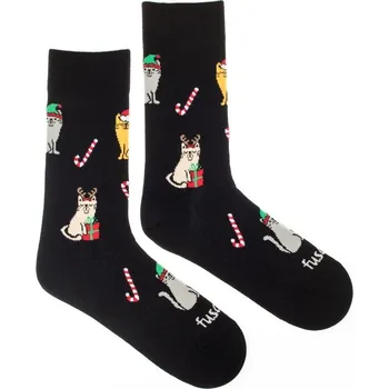 Dámské ponožky Dětské ponožky Kočičí Vánoce M