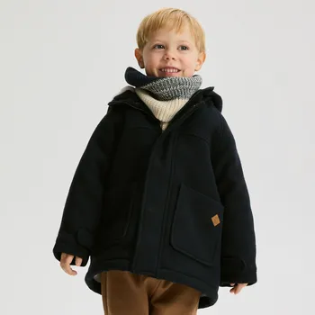 Chlapecká bunda Reserved - Bunda s příměsí vlny - tmavomodrá - 831GM-59X - 831GM-59X-116