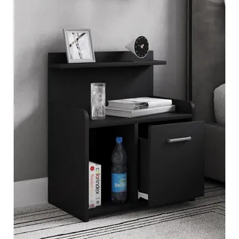 Noční stolek Vcm Noční stolek Nilasa, černý