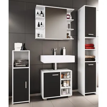 Koupelnový nábytek Vcm 4dílná koupelnová sada Zalo I, černá