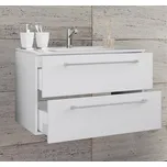Vcm 2dílná umyvadlová skříňka Badinos 2 zásuvky 60 cm, bílá