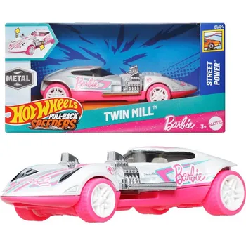 autodráha Mattel Hot Wheels Pull-Back Twin Mill JCM06
