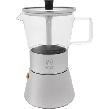Varná konvice LEOPOLD VIENNA Otto Moka konvička, sklo/nerez, Výška: 240 mm, Délka: 180 mm