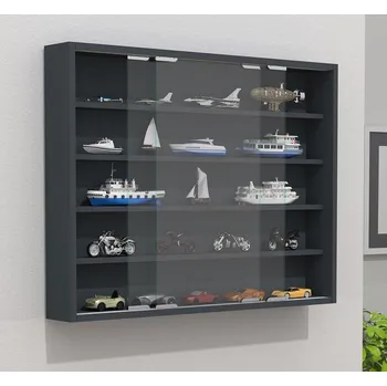 Knihovna Vcm Nástěnná vitrína Agisa L, antracitová