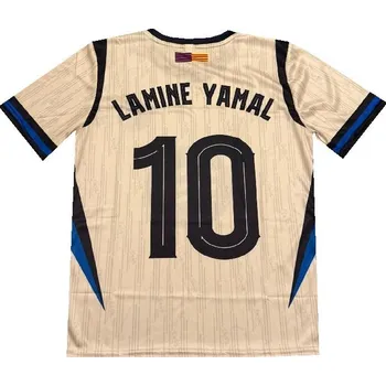 Fotbalový dres Barcelona 10 YAMAL BÉŽOVÝ 2026 Velikost: 152 cm (10-11 let)