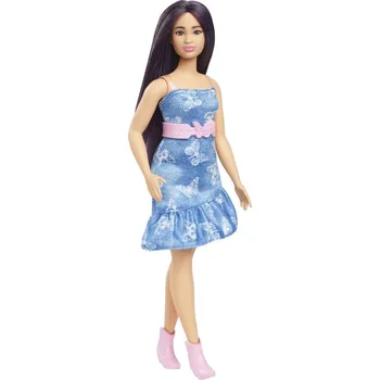 Panenka Mattel BRB MODELKA - MODRÉ ŠATY S MOTÝLKY