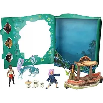 Mattel Disney Princezny Raya a poslední drak – knížka se 7 figurkami, dárková sada HLX24