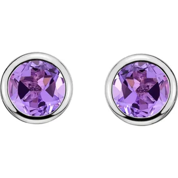 Náušnice Náušnice s ametystem Neon Dots