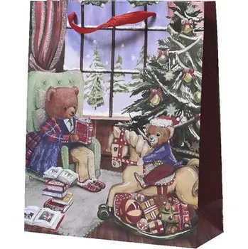 Dárková taška Dárková taška vánoční 16 x 42 x 48 červená