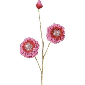 umělá květina Umělá květina zinie dekorativní 74 cm růžová