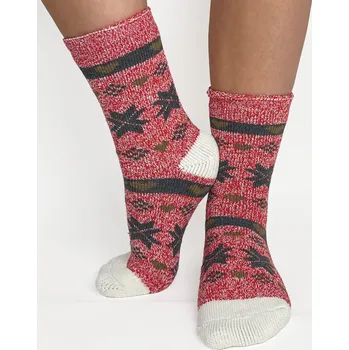 Dámské ponožky Dámské vlněné ponožky z alpaky VLOČKA červené, VELIKOST 35 - 38