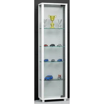 Komoda Vcm Vitrína Edana Mini s LED osvětlením, bílá